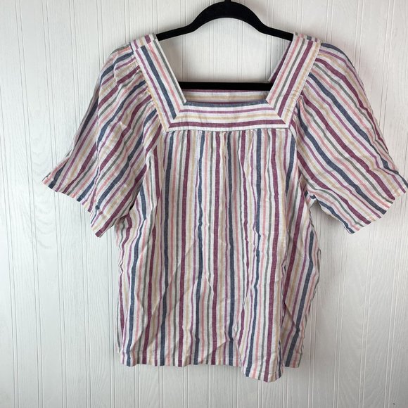 Gap Strip Blouse Size Small - Picture 1 of 3